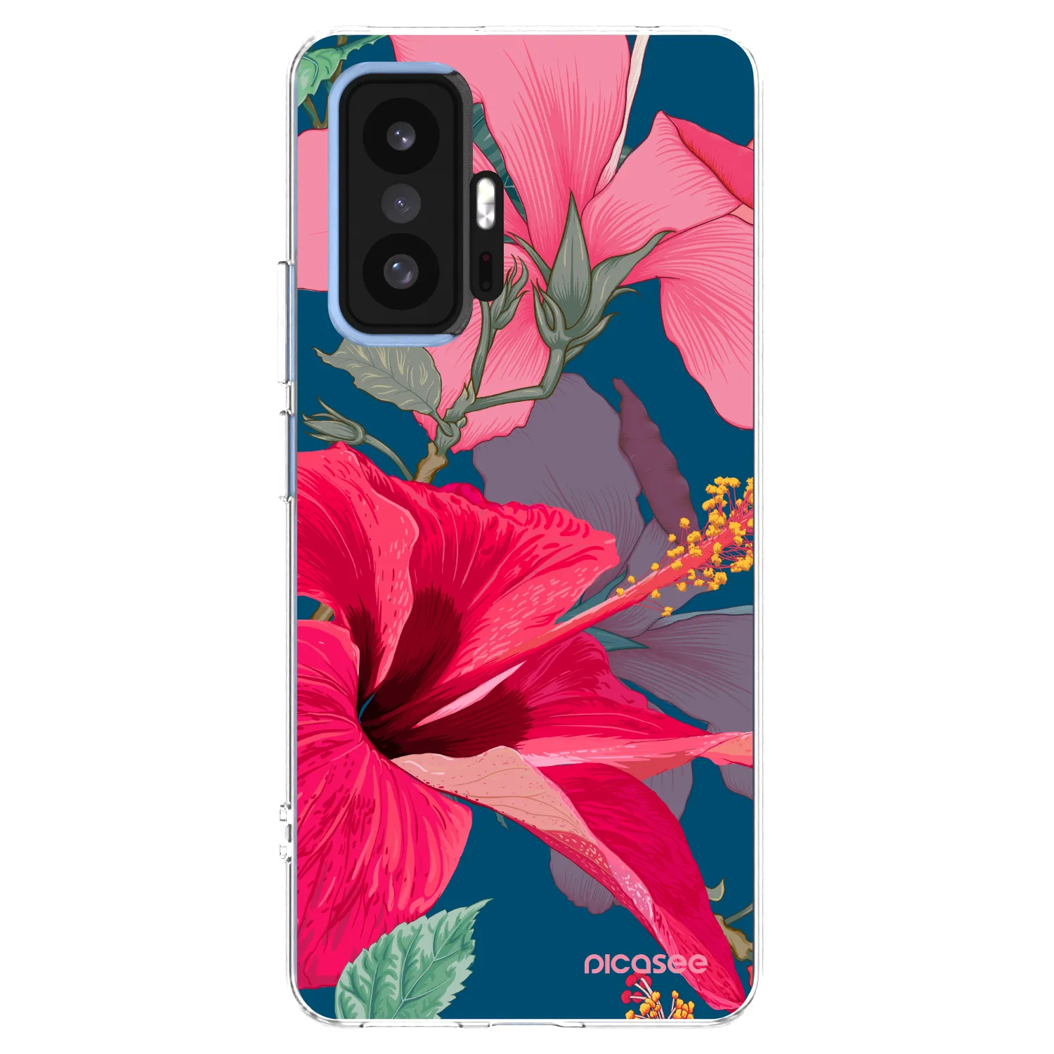 Picasee silikonový průhledný obal pro Xiaomi 11T Pro - Hibiscus