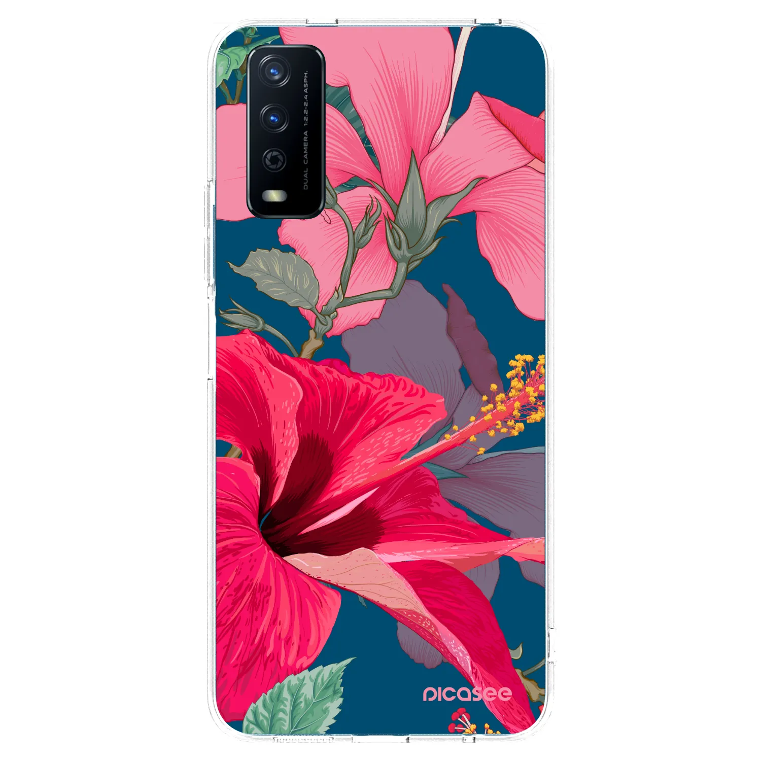 Picasee silikonový průhledný obal pro Vivo Y11s - Hibiscus