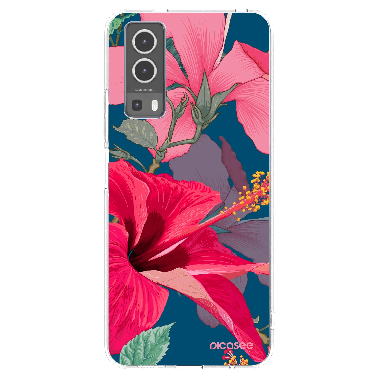 Picasee silikonový průhledný obal pro Vivo Y72 5G - Hibiscus
