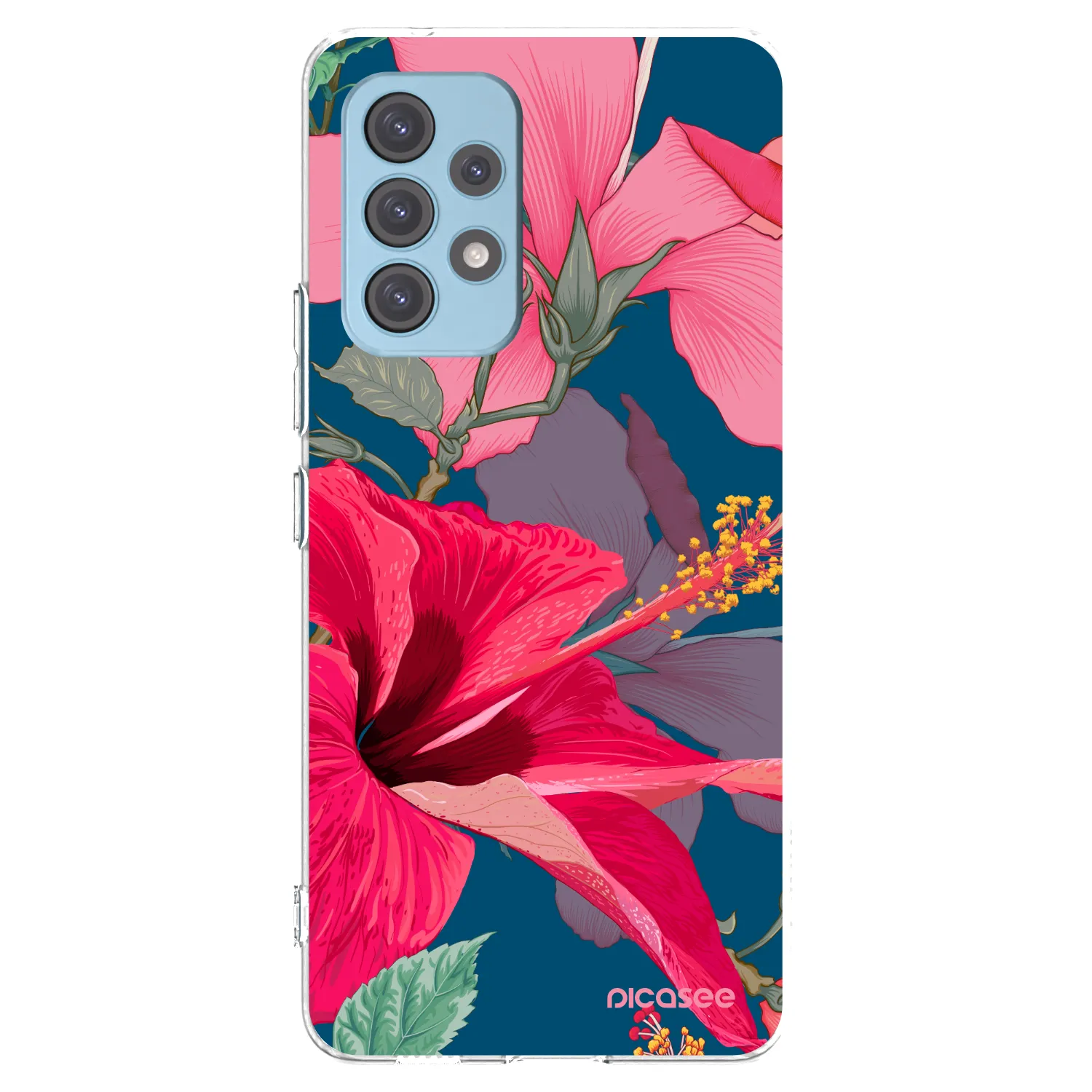 Picasee silikonový průhledný obal pro Samsung Galaxy A53 5G A536 - Hibiscus