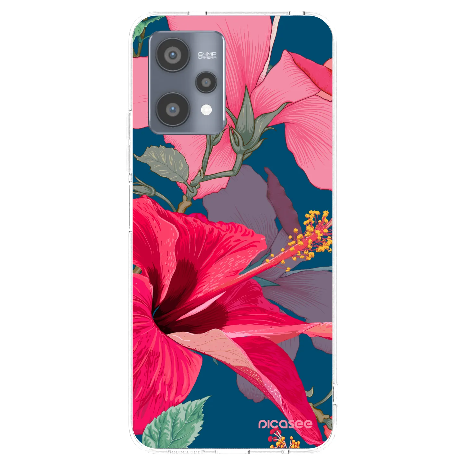 Picasee silikonový průhledný obal pro Realme 9 Pro 5G - Hibiscus