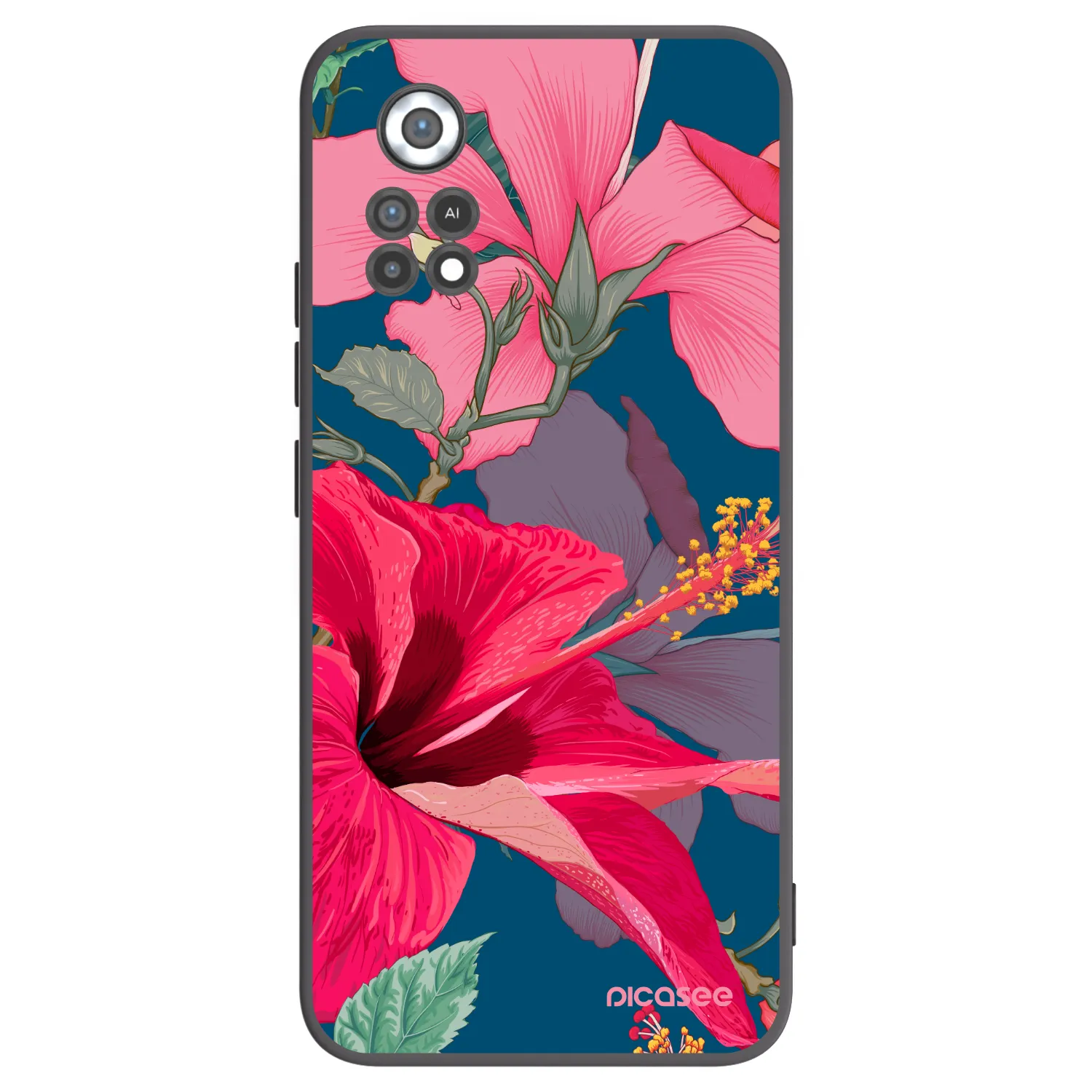 Picasee silikonový černý obal pro Xiaomi Poco X4 Pro 5G - Hibiscus