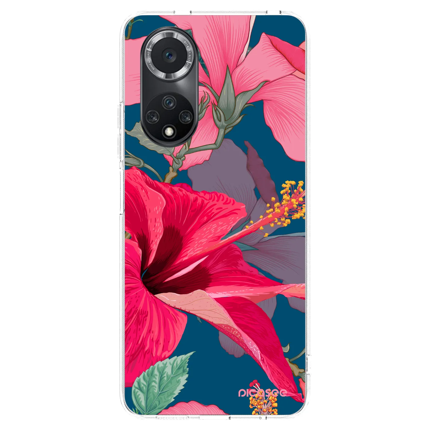 Picasee silikonový průhledný obal pro Huawei Nova 9 SE - Hibiscus