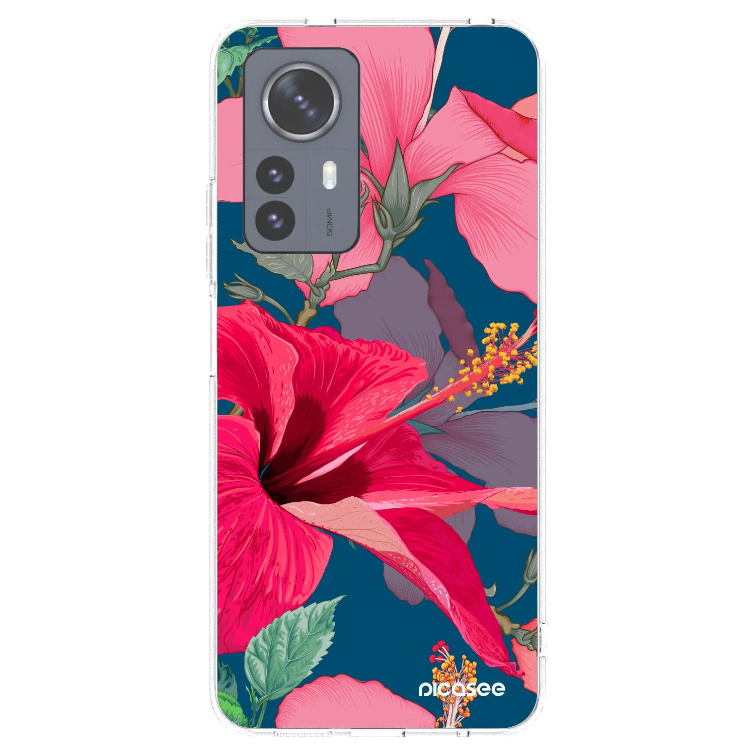 Picasee silikonový průhledný obal pro Xiaomi 12 Pro - Hibiscus