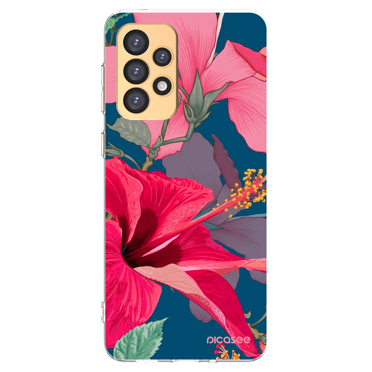 Picasee silikonový průhledný obal pro Samsung Galaxy A33 5G A336 - Hibiscus