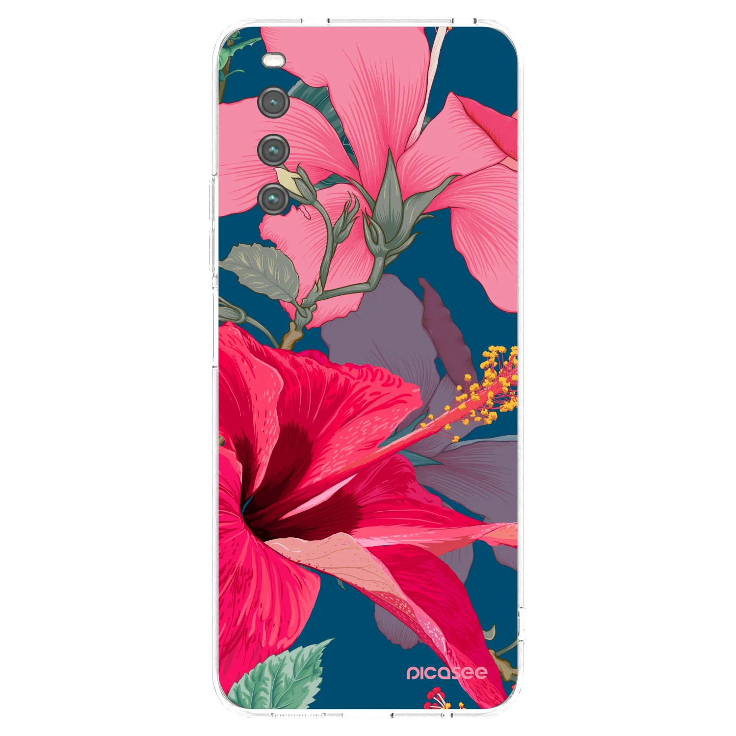 Picasee silikonový průhledný obal pro Sony Xperia 10 IV 5G - Hibiscus