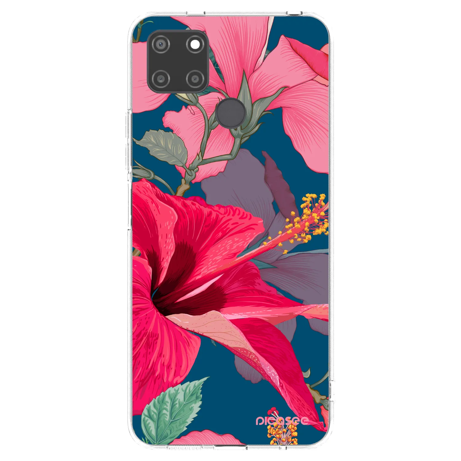 Picasee silikonový průhledný obal pro Realme C21Y - Hibiscus