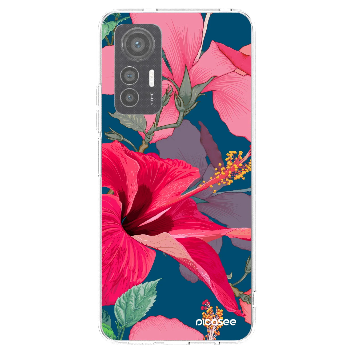 Picasee silikonový průhledný obal pro Xiaomi 12 Lite - Hibiscus