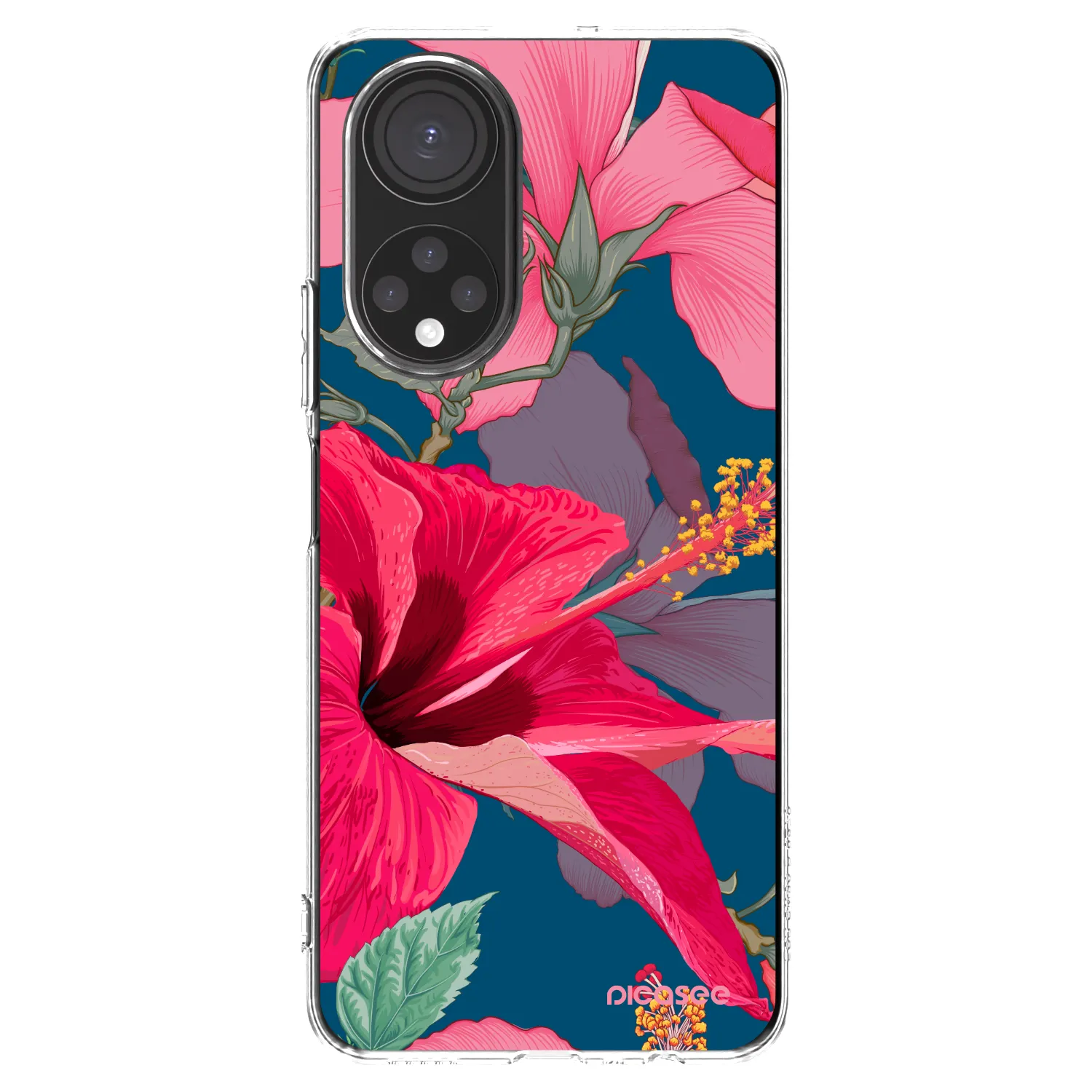 Picasee silikonový průhledný obal pro Honor X7 - Hibiscus