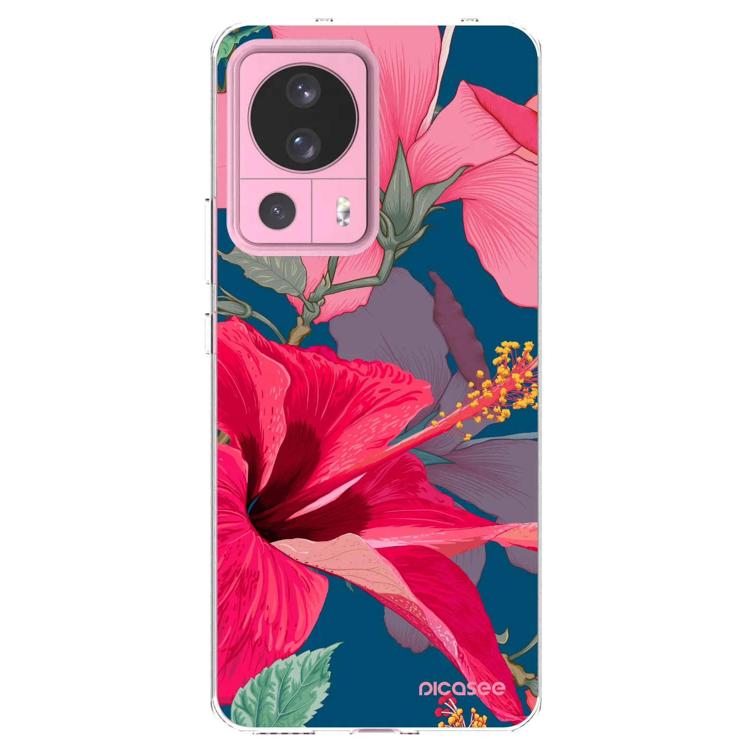 Picasee silikonový průhledný obal pro Xiaomi 13 Lite - Hibiscus