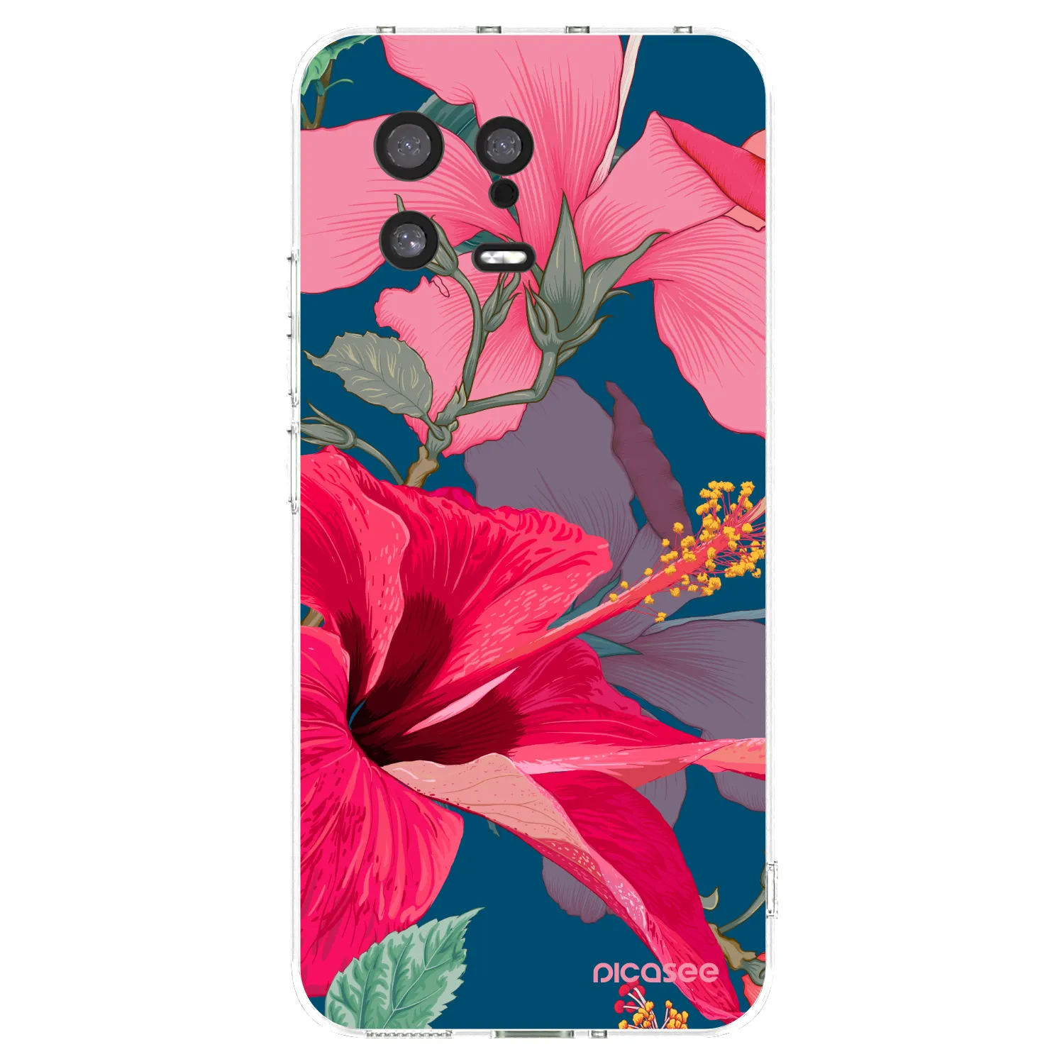 Picasee silikonový průhledný obal pro Xiaomi 13 - Hibiscus