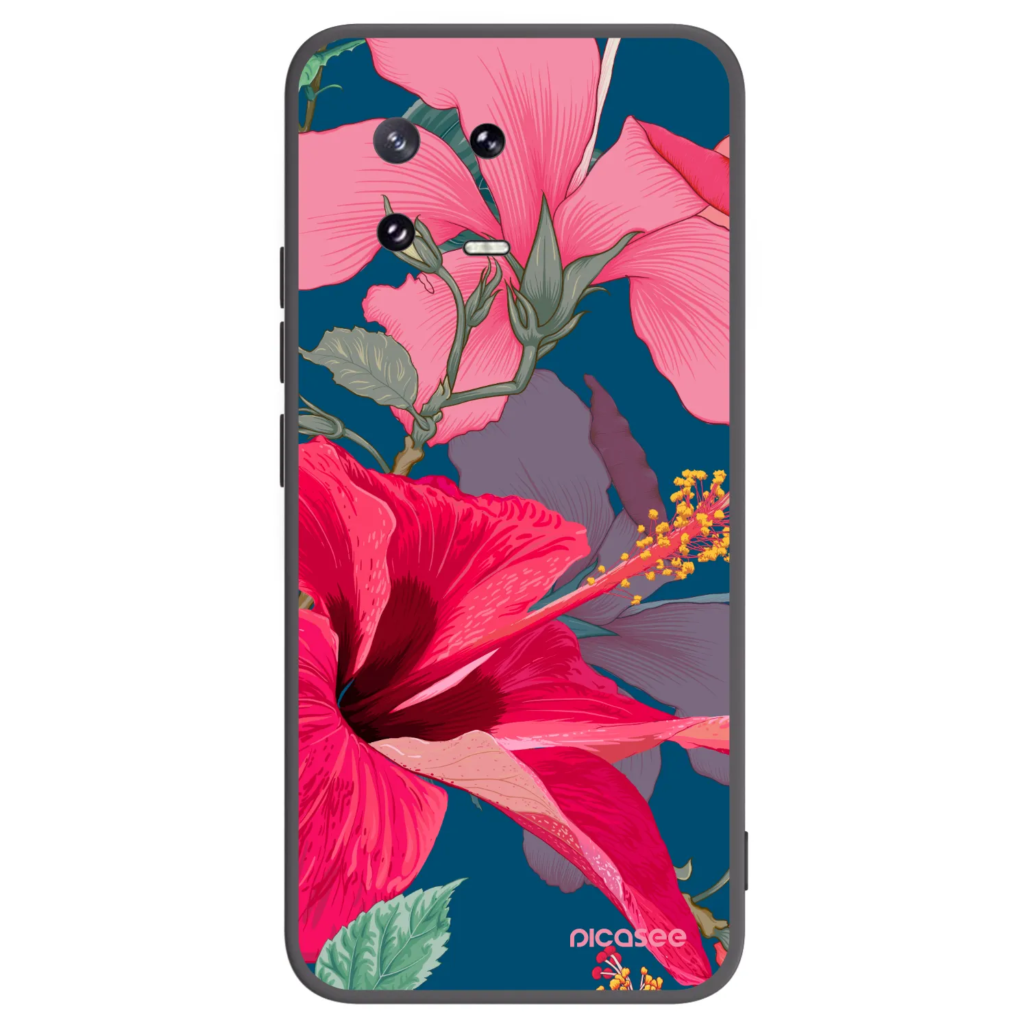 Picasee silikonový černý obal pro Xiaomi 13 Pro - Hibiscus