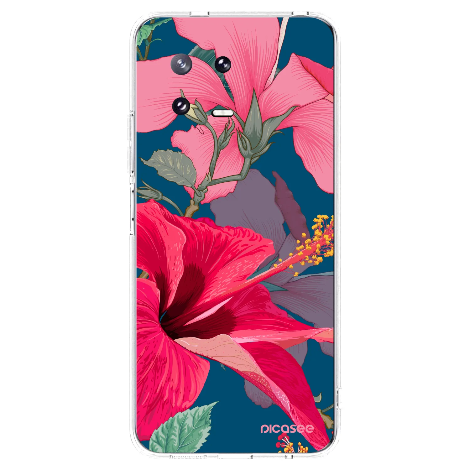 Picasee silikonový průhledný obal pro Xiaomi 13 Pro - Hibiscus