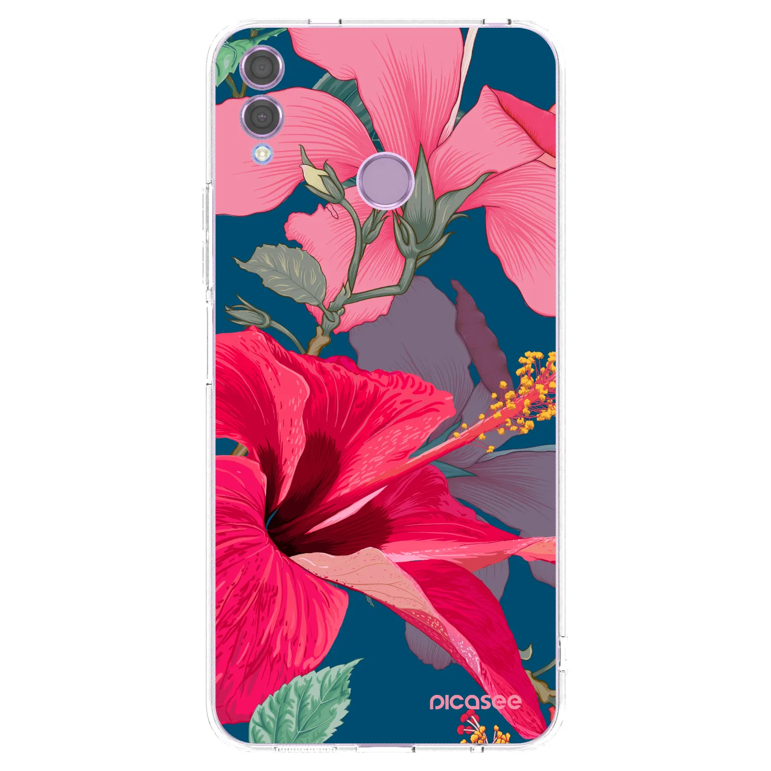 Picasee silikonový průhledný obal pro Honor 8X - Hibiscus