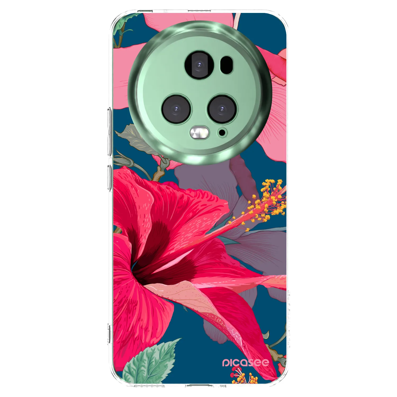 Picasee silikonový průhledný obal pro Honor Magic5 Pro - Hibiscus