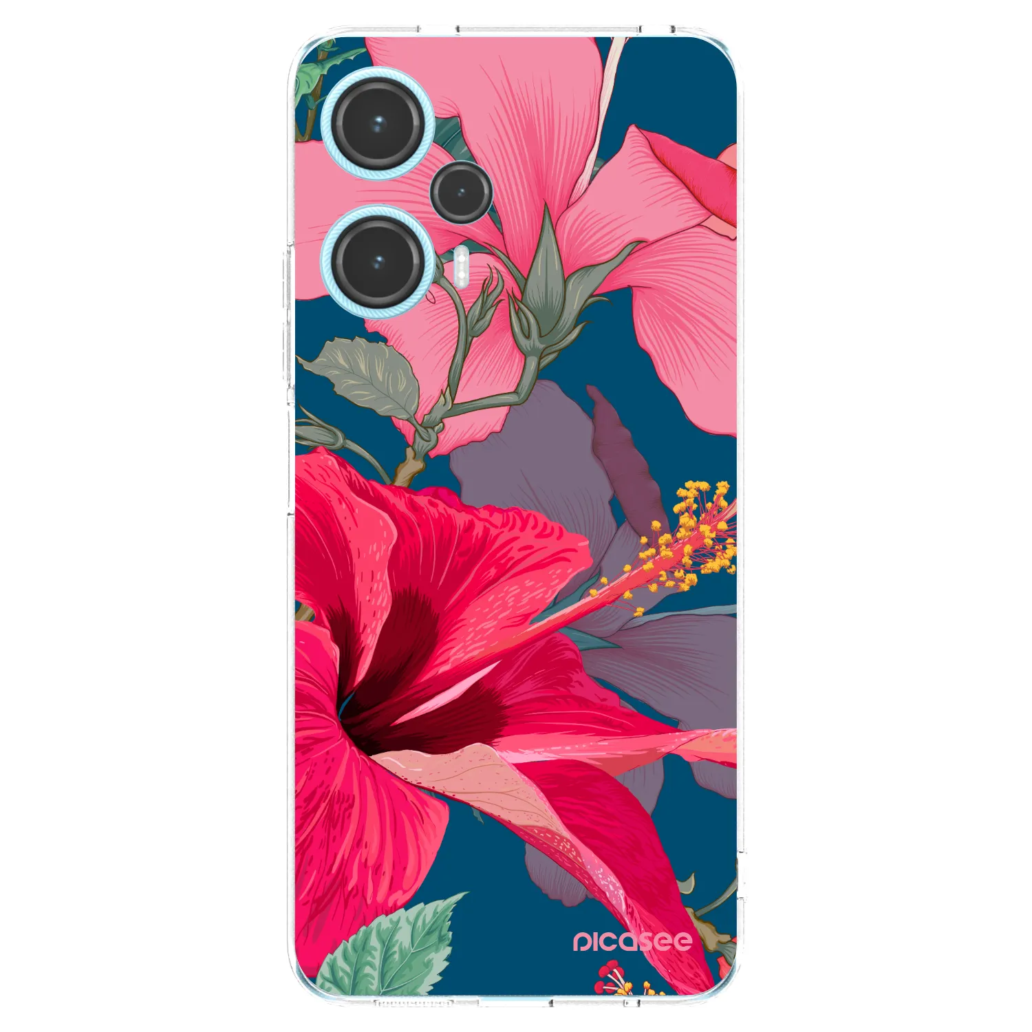 Picasee silikonový průhledný obal pro Xiaomi Poco F5 - Hibiscus