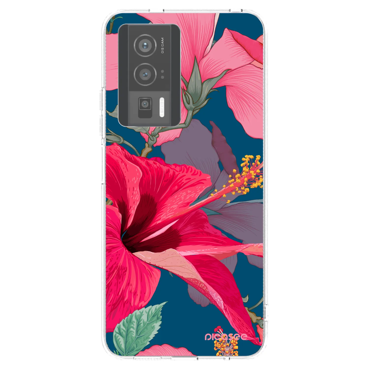Picasee silikonový průhledný obal pro Xiaomi Poco F5 Pro 5G - Hibiscus
