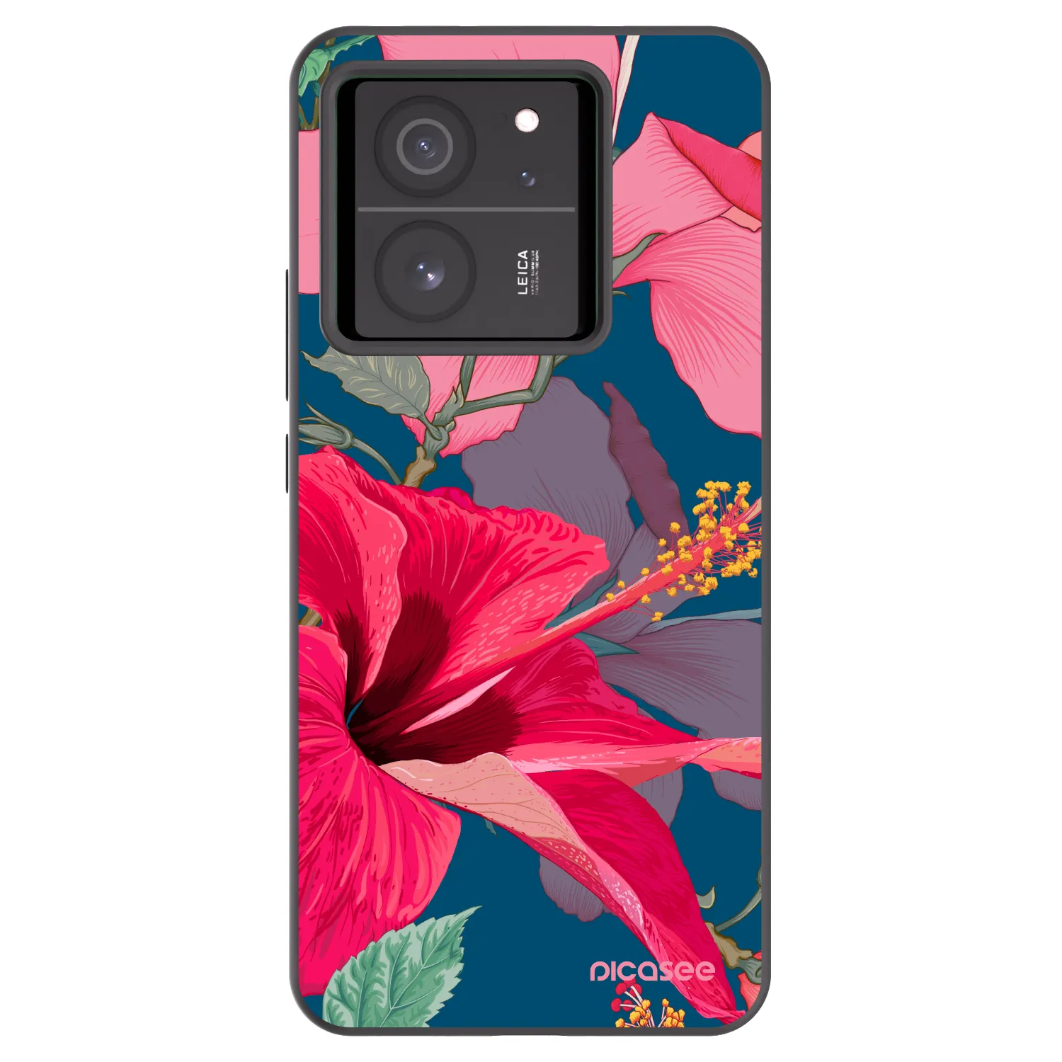 Picasee silikonový černý obal pro Xiaomi 13T - Hibiscus