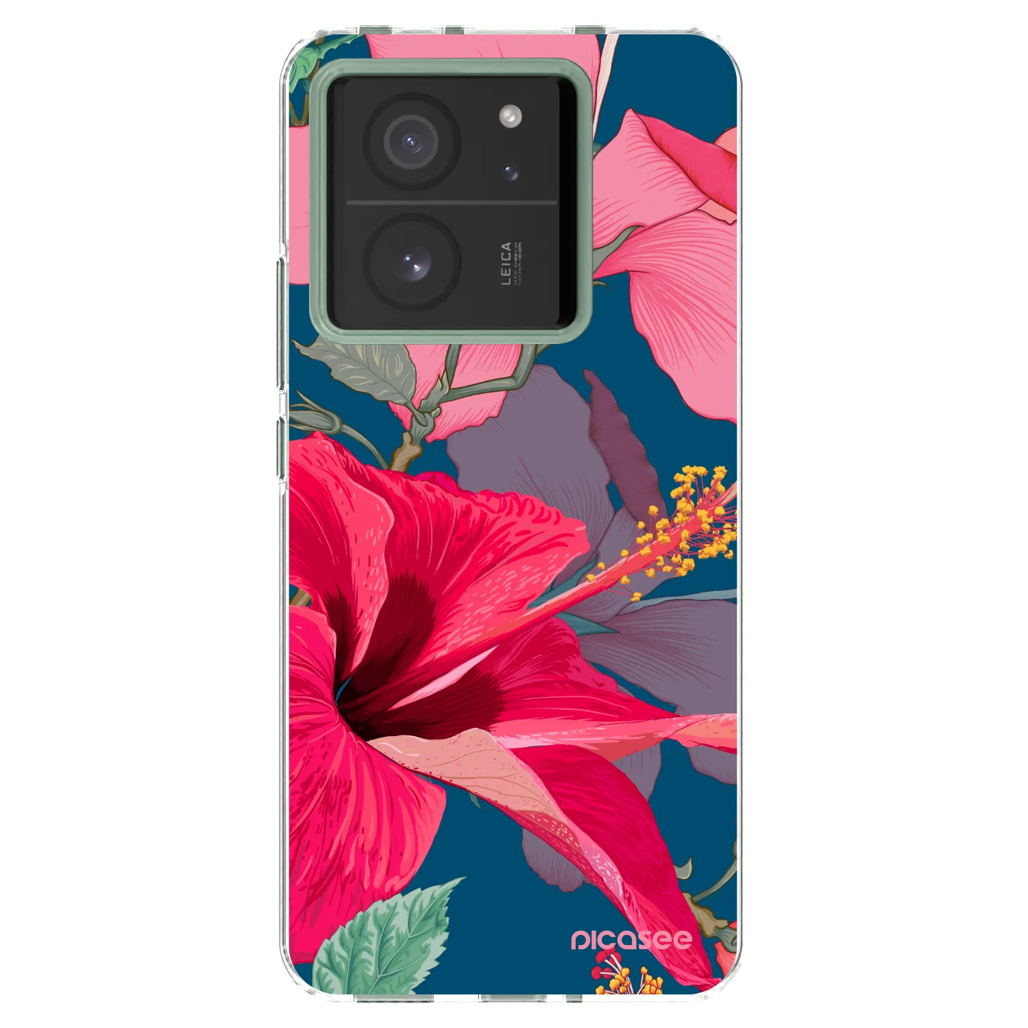 Picasee silikonový průhledný obal pro Xiaomi 13T - Hibiscus