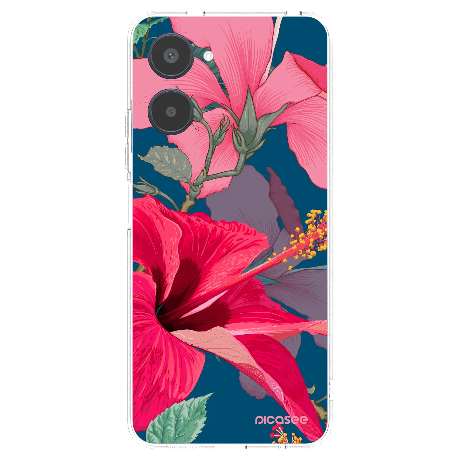 Picasee silikonový průhledný obal pro Realme 10 4G - Hibiscus