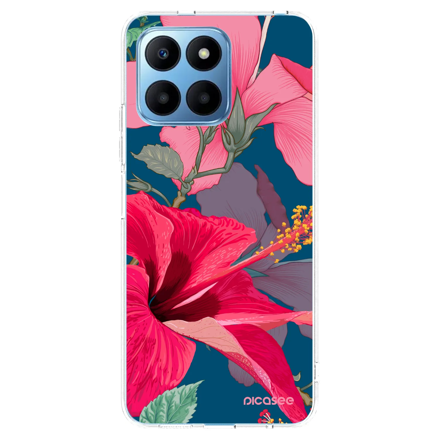 Picasee silikonový průhledný obal pro Honor 70 Lite - Hibiscus