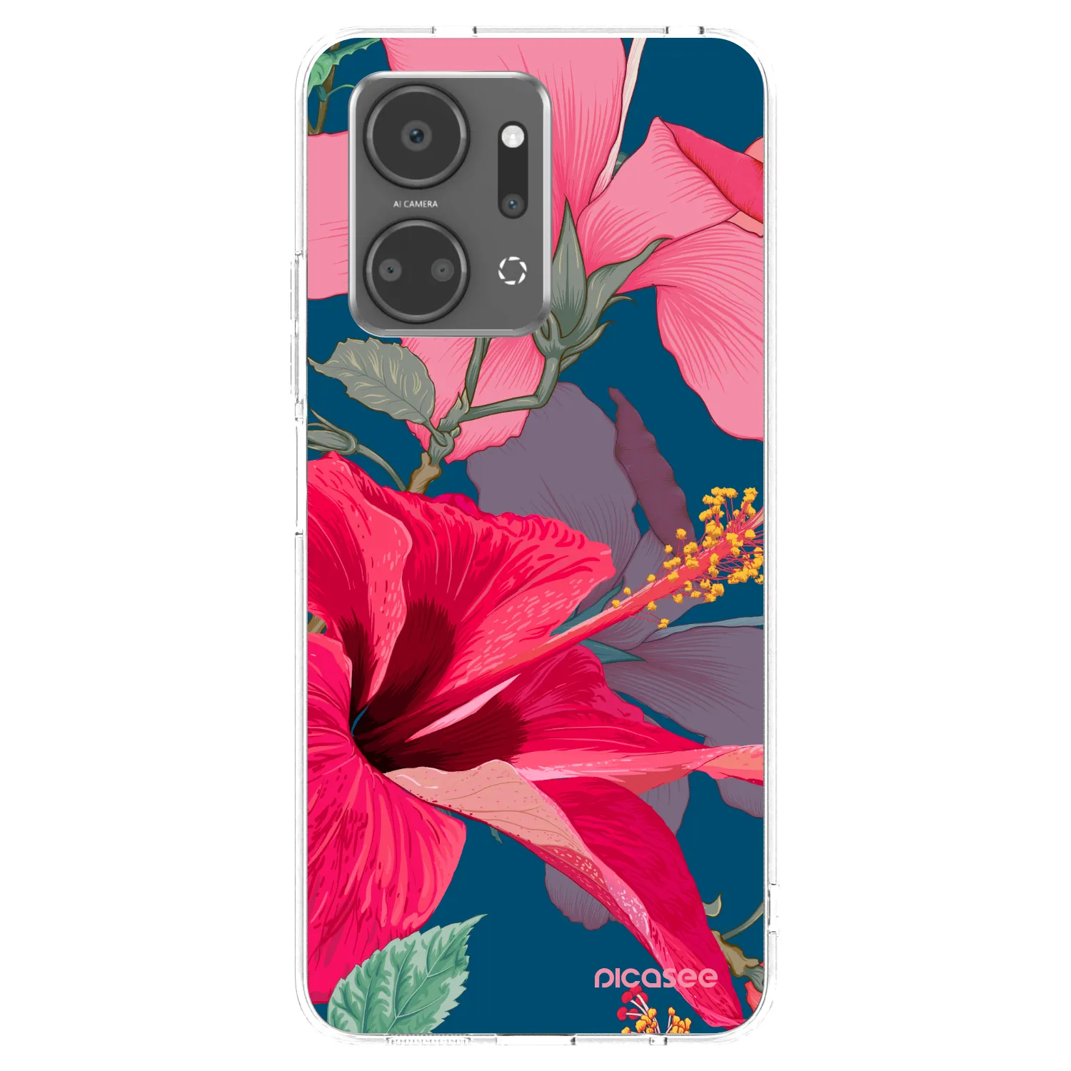 Picasee silikonový průhledný obal pro Honor X7a - Hibiscus