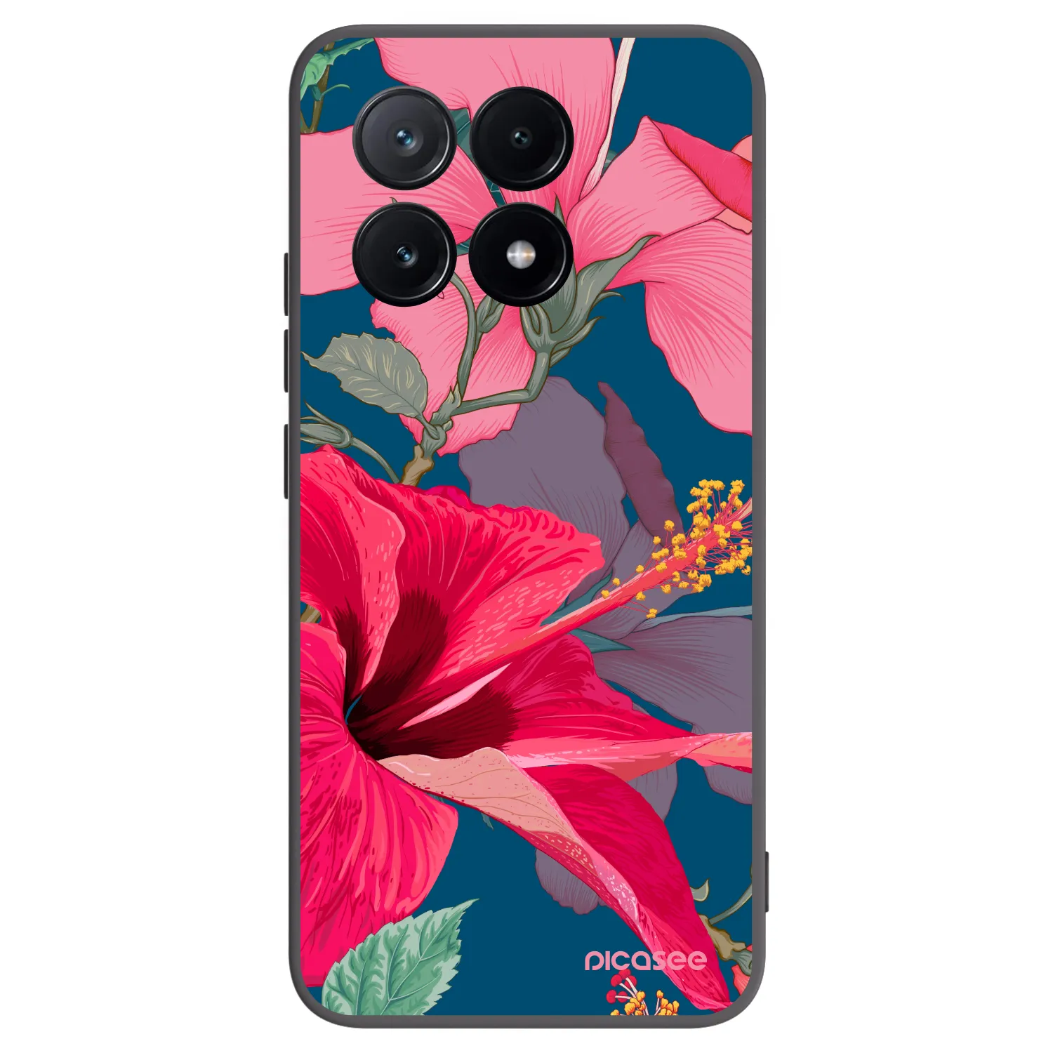 Picasee silikonový černý obal pro Xiaomi Poco X6 Pro - Hibiscus