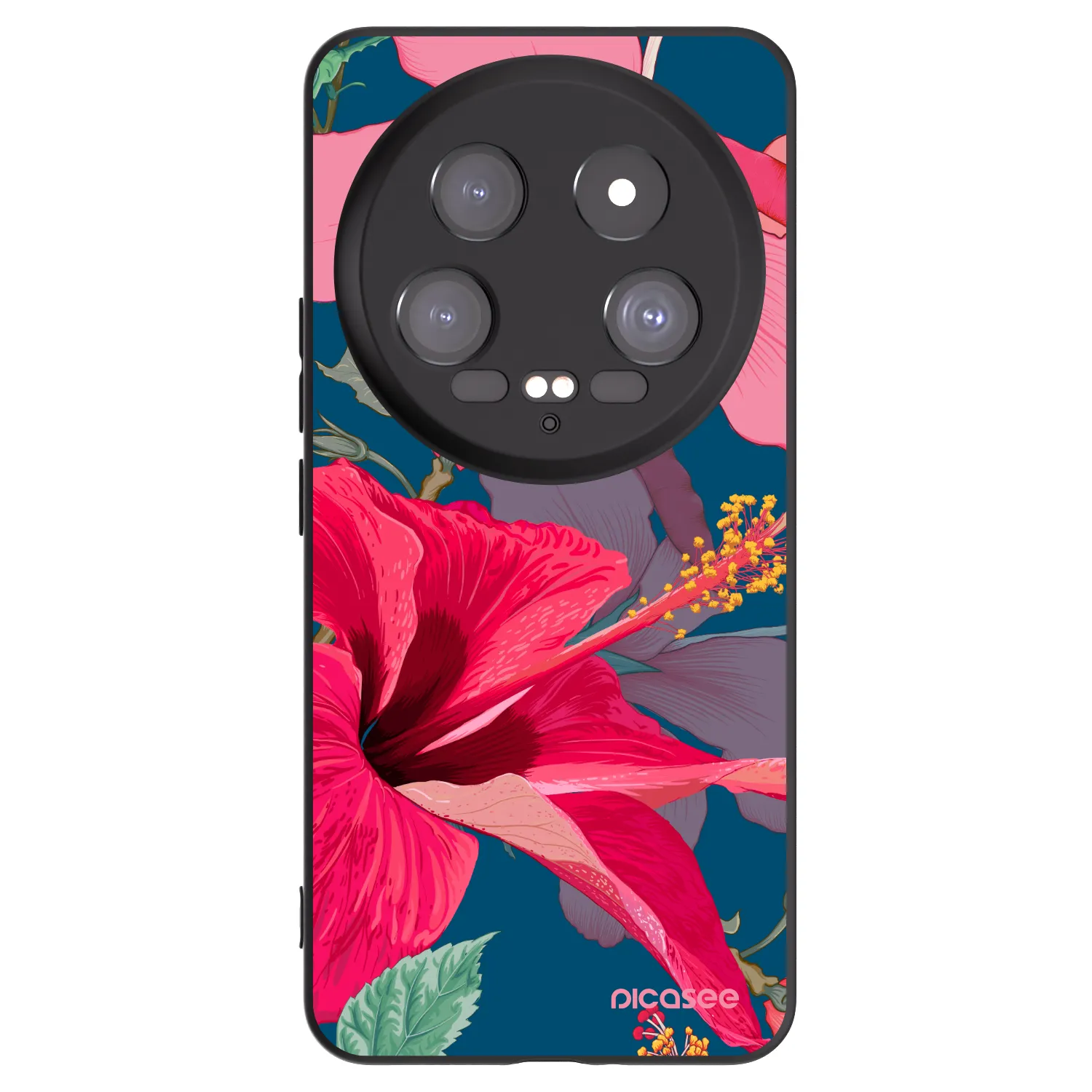 Picasee silikonový černý obal pro Xiaomi 14 Ultra - Hibiscus
