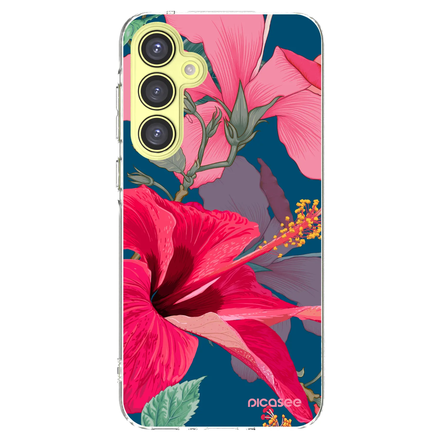 Picasee silikonový průhledný obal pro Samsung Galaxy A35 5G A356B - Hibiscus