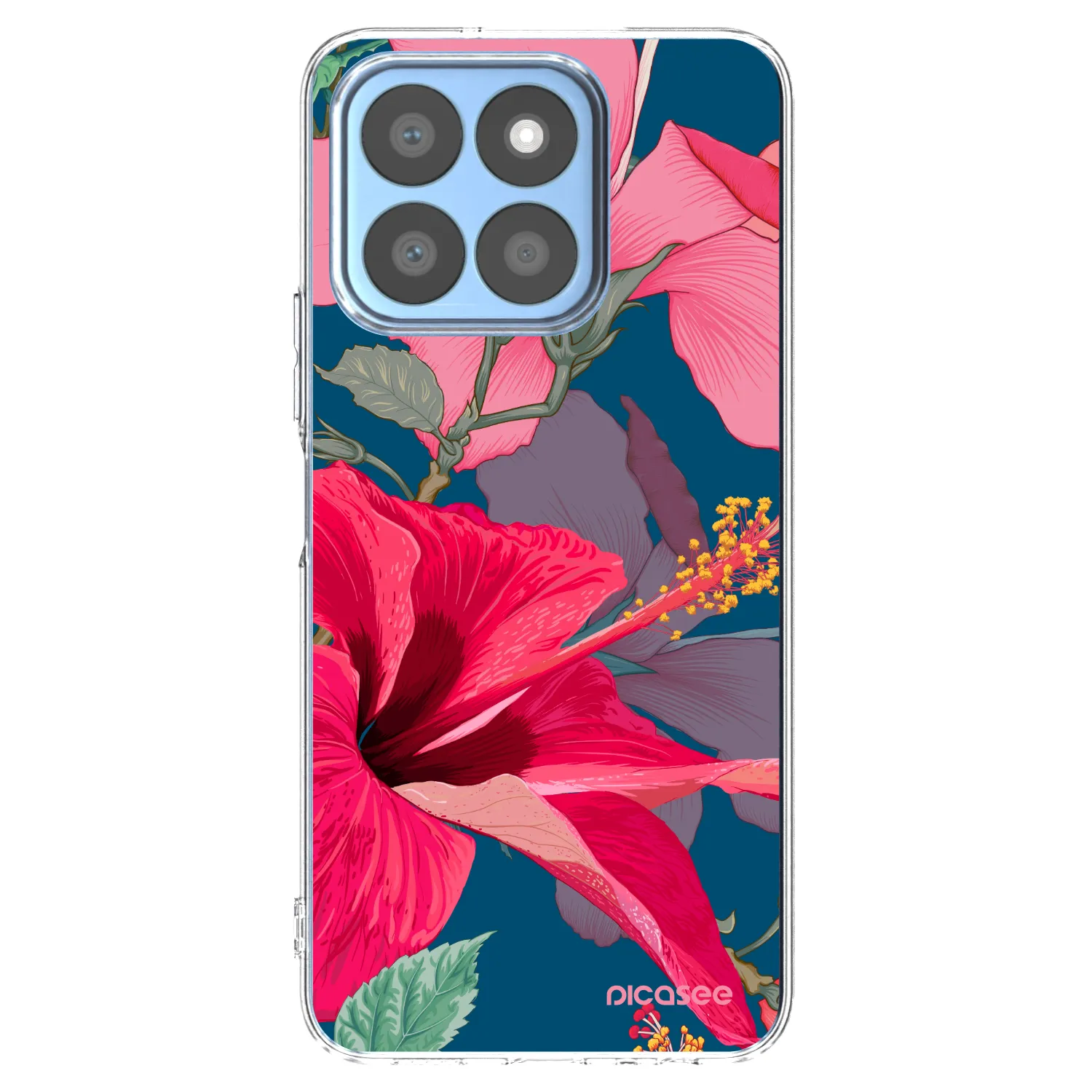 Picasee silikonový průhledný obal pro Honor X8b - Hibiscus