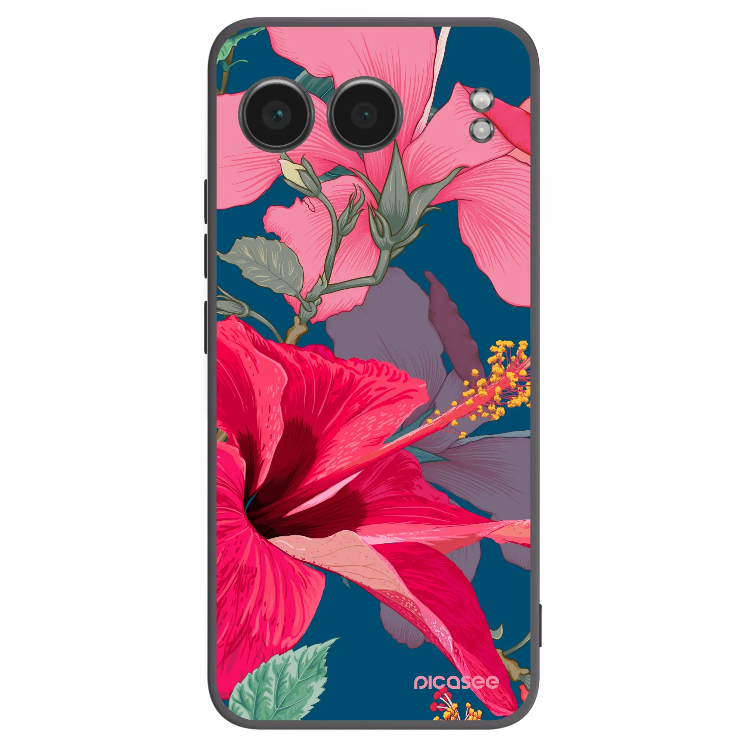 Picasee silikonový černý obal pro OnePlus Nord 4 - Hibiscus
