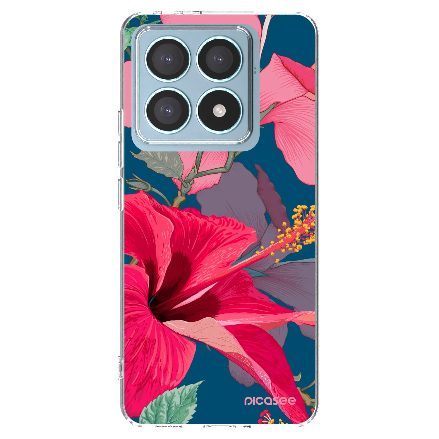 Picasee silikonový průhledný obal pro Xiaomi 14T Pro - Hibiscus