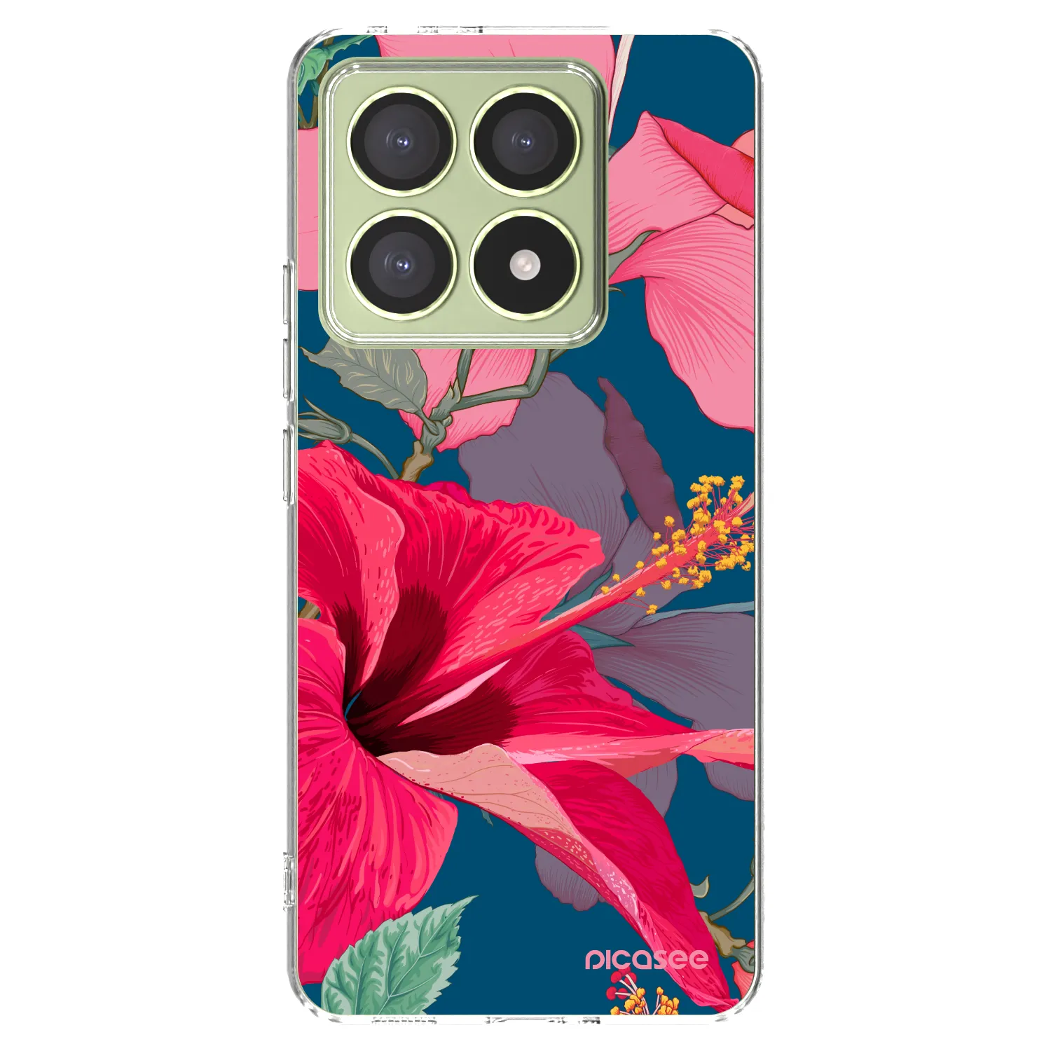 Picasee silikonový průhledný obal pro Xiaomi 14T - Hibiscus