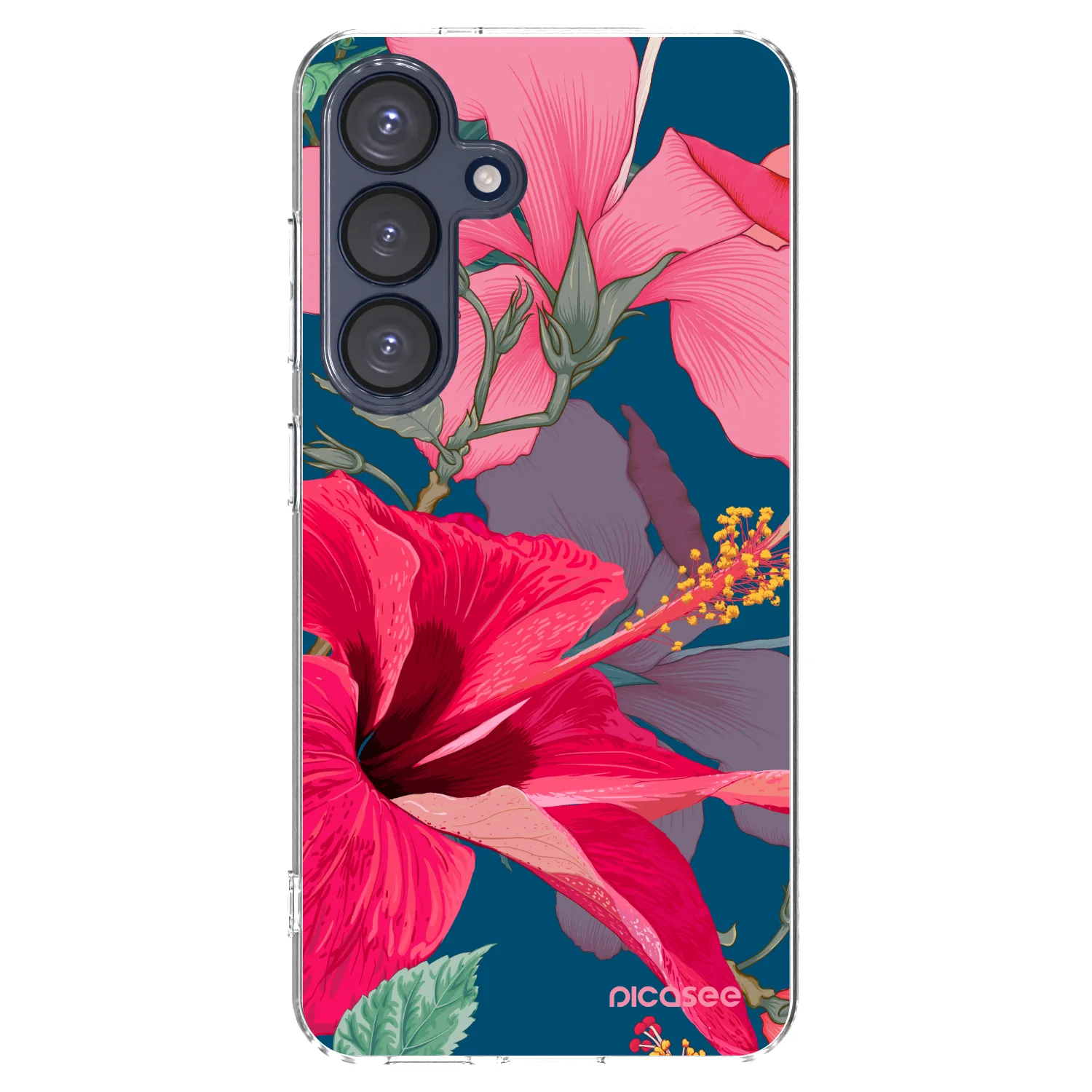 Picasee silikonový průhledný obal pro Samsung Galaxy S25 5G - Hibiscus