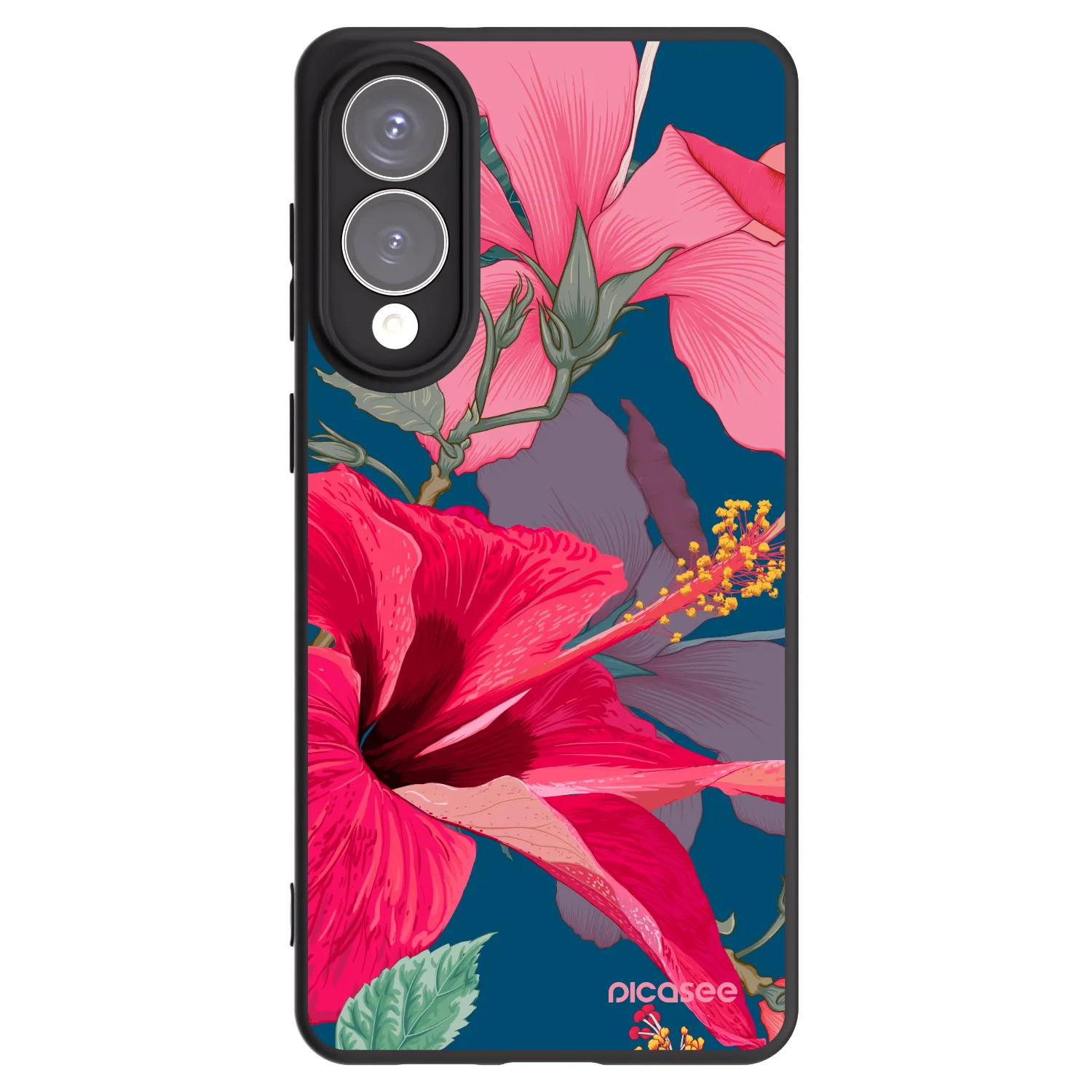 Picasee silikonový černý obal pro Samsung Galaxy S25 Edge 5G - Hibiscus