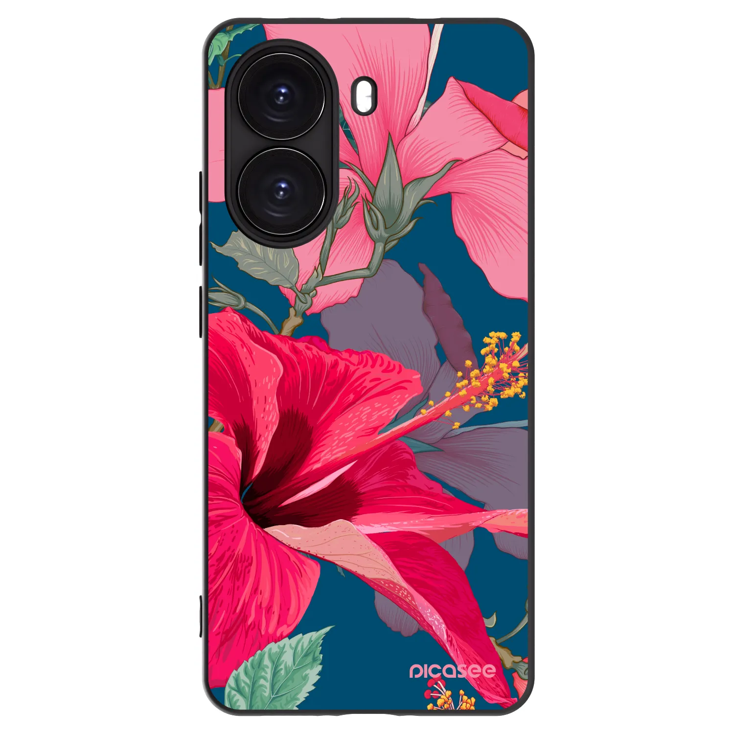Picasee silikonový černý obal pro Xiaomi Poco X7 Pro 5G - Hibiscus