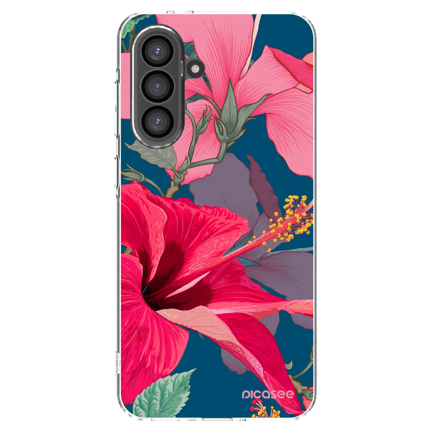 Picasee silikonový průhledný obal pro Samsung Galaxy A56 5G A566B - Hibiscus
