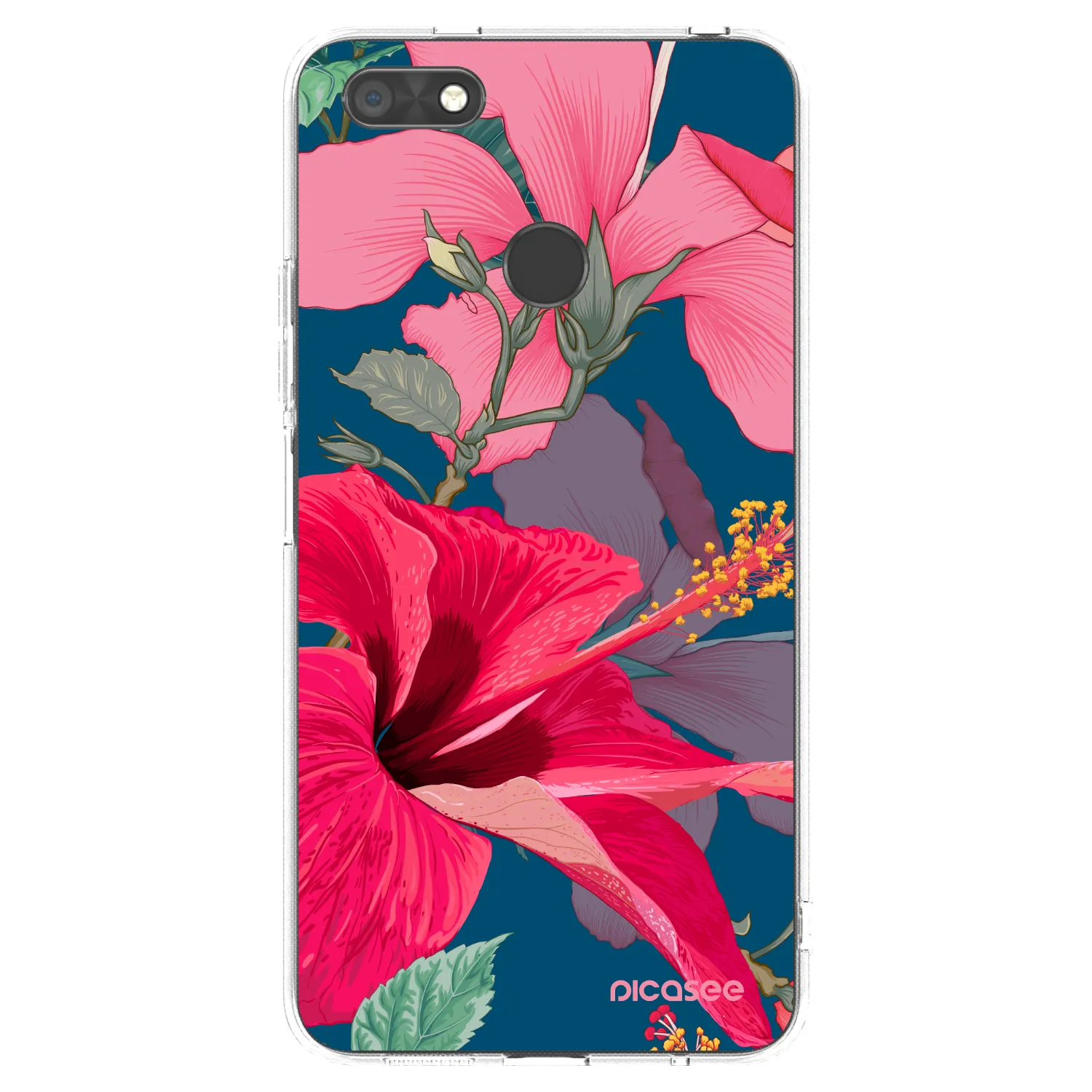 Picasee silikonový průhledný obal pro Huawei P9 Lite Mini - Hibiscus