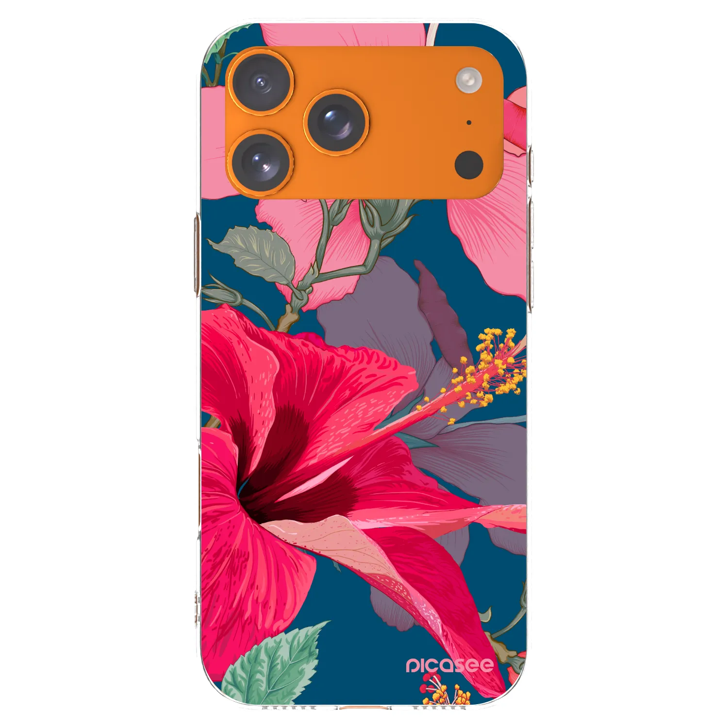 Picasee silikonový průhledný obal pro Apple iPhone 17 Pro Max - Hibiscus