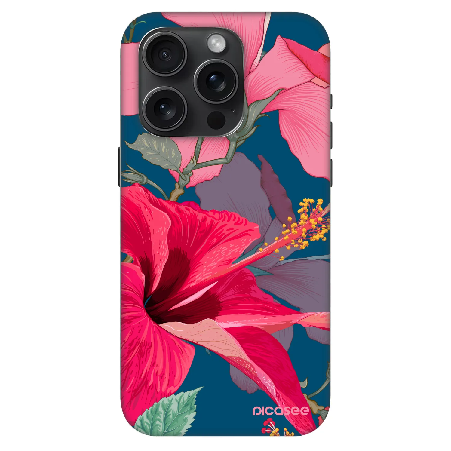 Picasee Fashion Case MagSafe Apple iPhone 15 Pro - Hibiscus