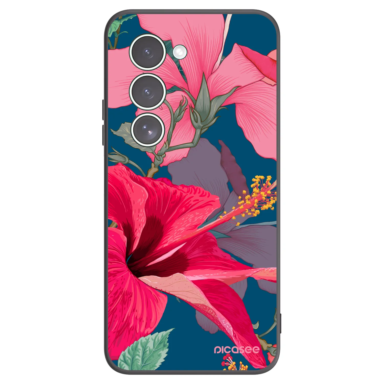 Picasee silikonový černý obal pro Xiaomi Redmi 15 5G - Hibiscus