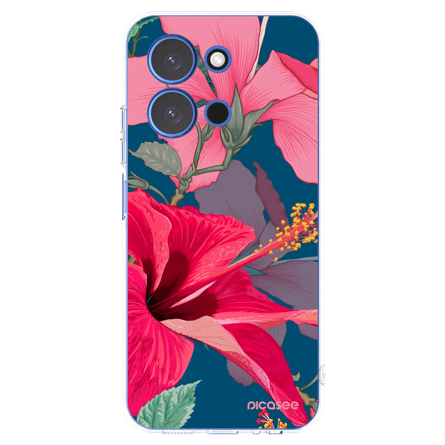 Picasee silikonový průhledný obal pro Xiaomi Redmi 15C 4G - Hibiscus