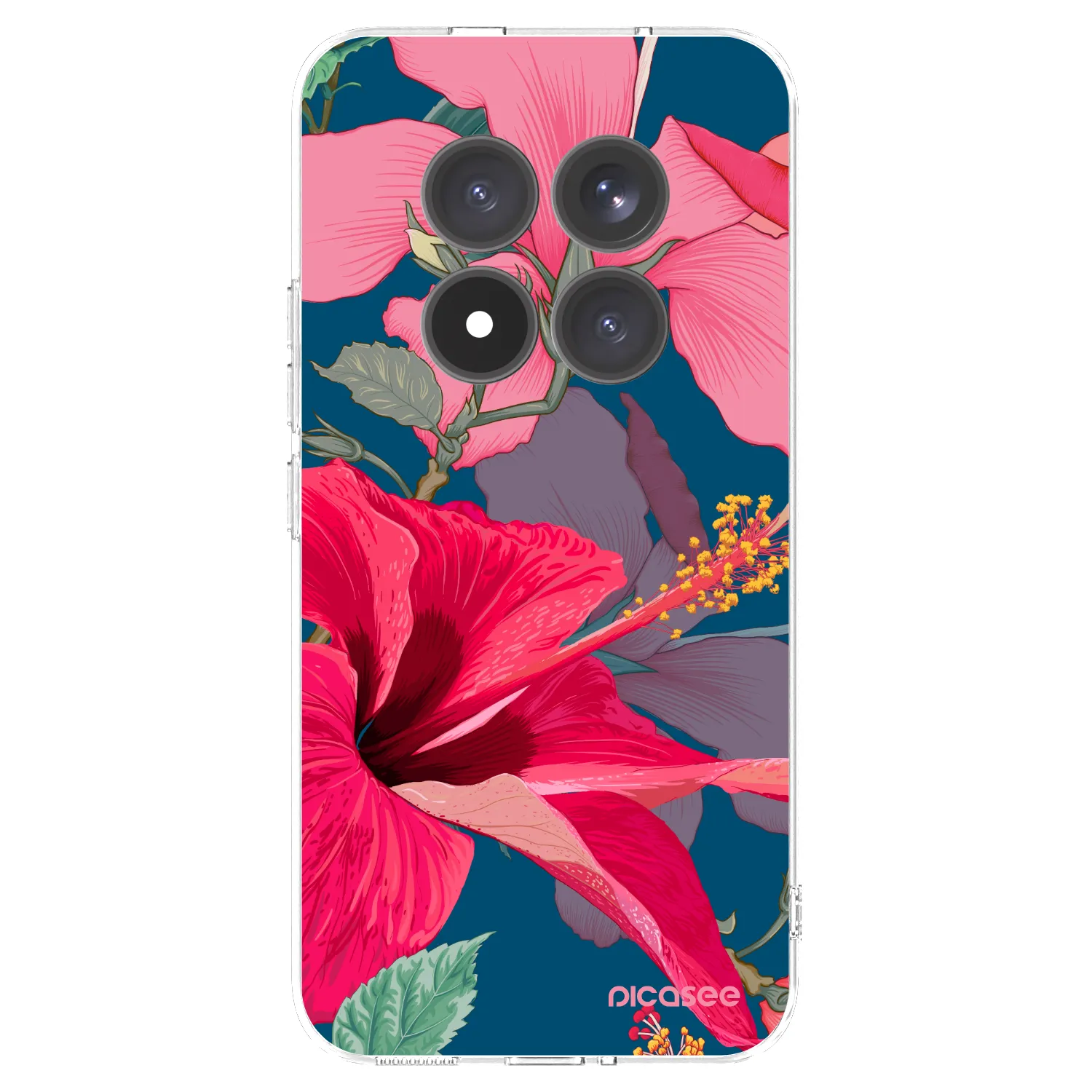 Picasee silikonový průhledný obal pro Xiaomi Redmi Note 15 Pro+ - Hibiscus