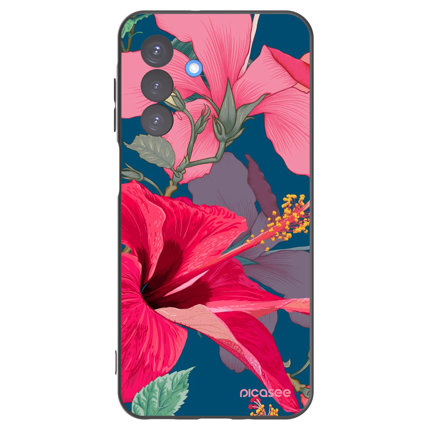 Picasee silikonový černý obal pro Samsung Galaxy A17 5G - Hibiscus