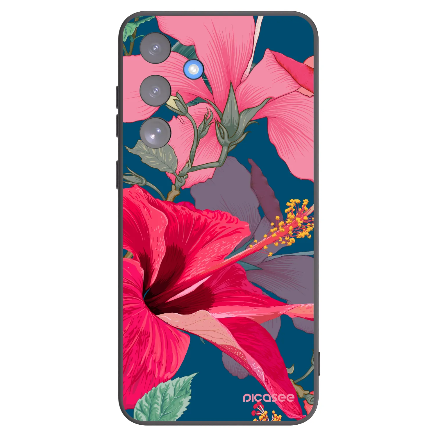 Picasee silikonový černý obal pro Samsung Galaxy S25 FE 5G - Hibiscus
