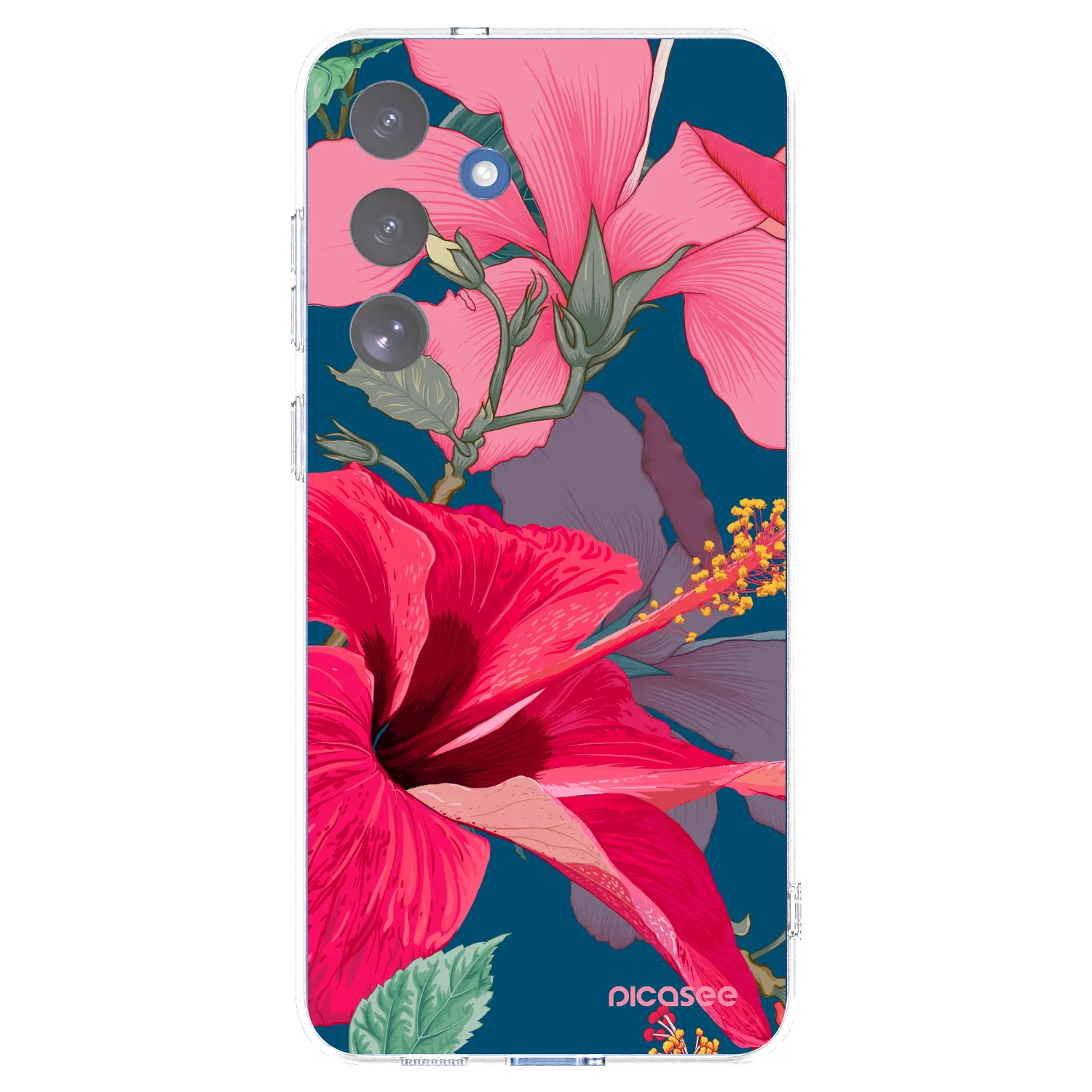 Picasee silikonový průhledný obal pro Samsung Galaxy S25 FE 5G - Hibiscus
