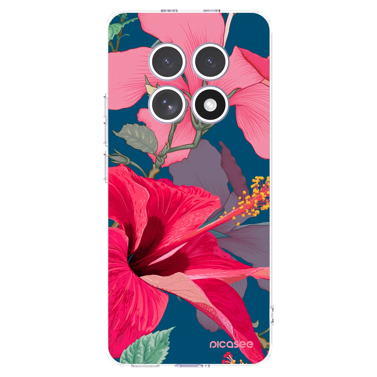 Picasee silikonový průhledný obal pro Xiaomi Redmi Note 15 - Hibiscus