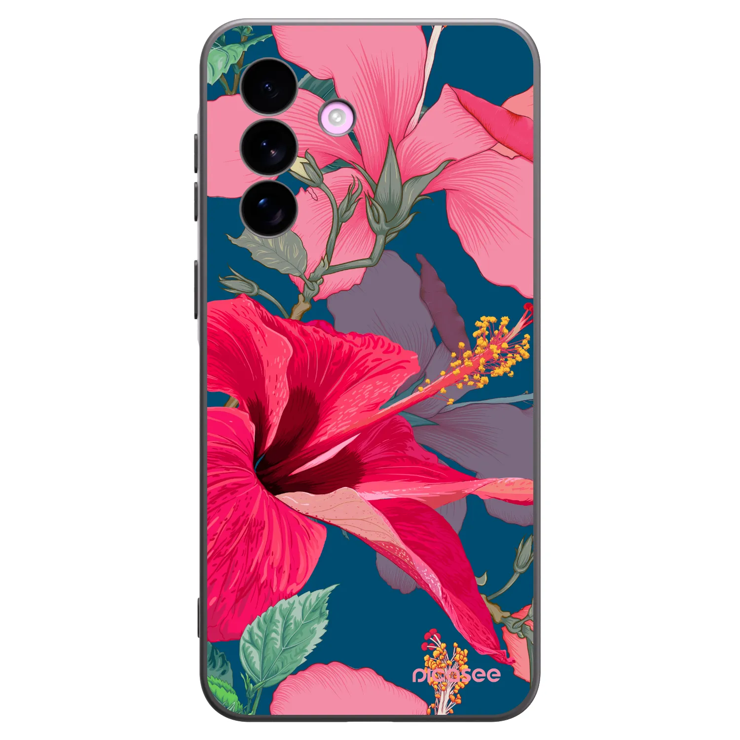 Picasee silikonový černý obal pro Samsung Galaxy A57 5G - Hibiscus