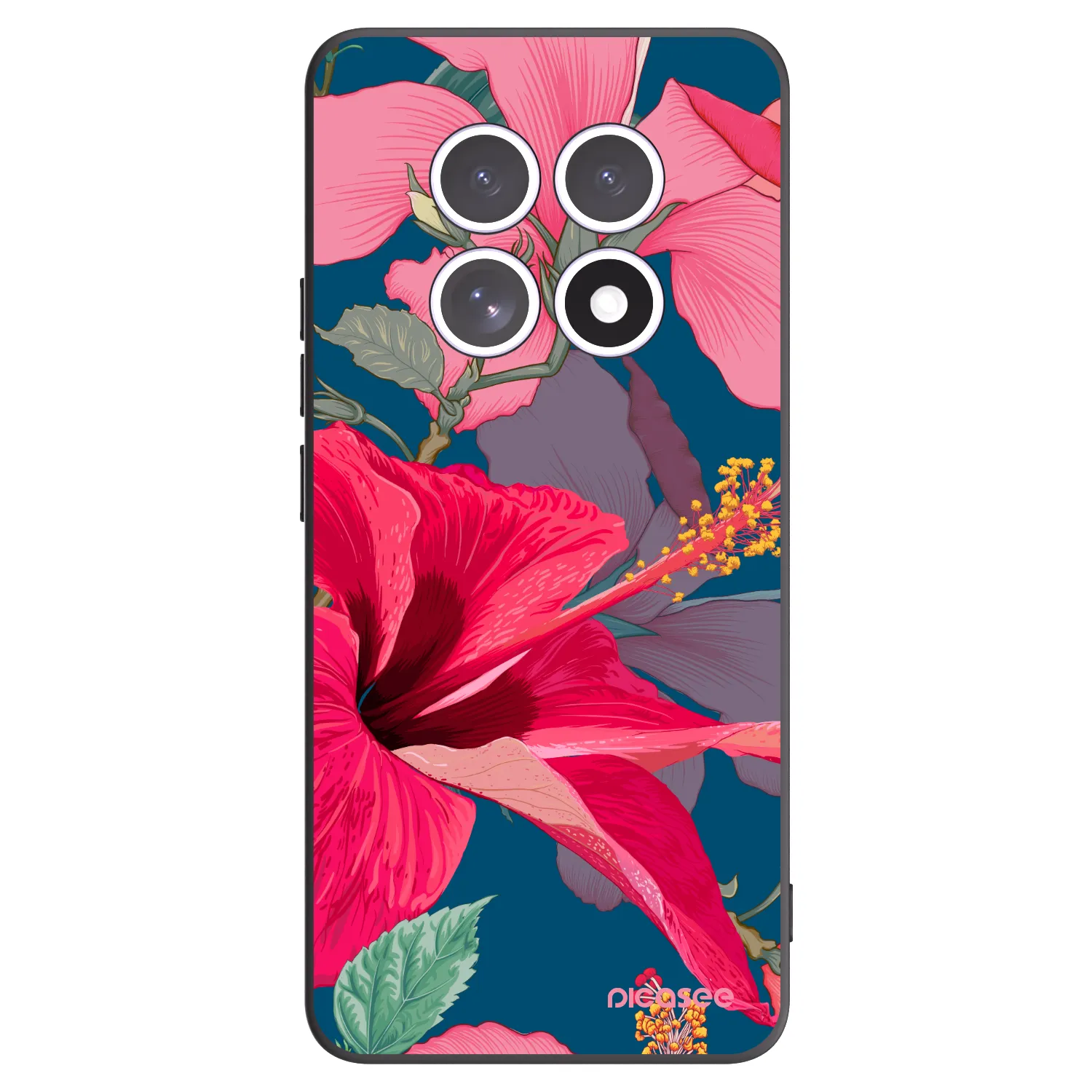 Picasee silikonový černý obal pro Xiaomi Redmi Note 15 5G - Hibiscus