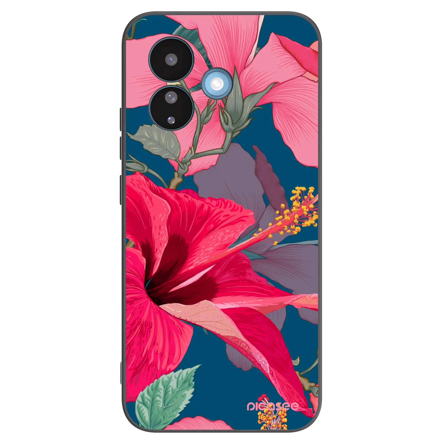 Picasee silikonový černý obal pro Xiaomi Redmi Note 17 Pro 5G - Hibiscus